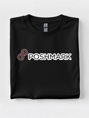 Posh logo shirt graphic tee. Faux rhinestone new S M L XL black or white